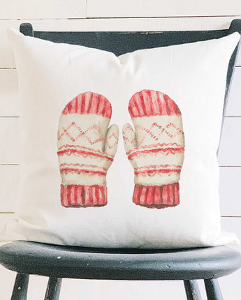Woolen Mittens - Customizable Square Canvas Pillow