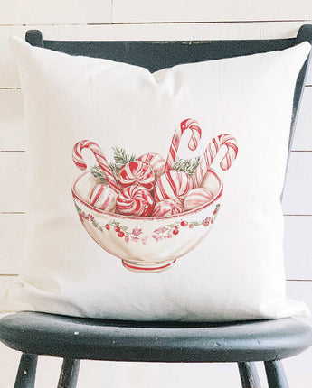 Candy canes and Peppermints - Customizable Throw Pillow