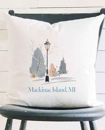 Painted Street Light - Custom Square Canvas Pillow