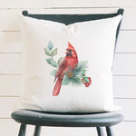 Cardinal (Fall Birds) - Square Canvas Pillow