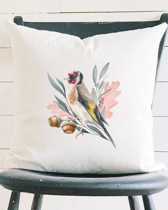 Gold Finch (Fall Birds) - Square Canvas Pillow