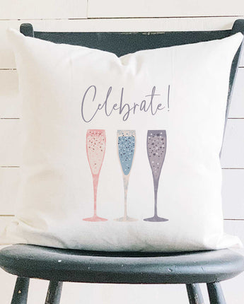 Celebrate Champagne - Square Canvas Pillow