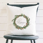 Blessings Wreath - Square Canvas Pillow