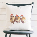 Christmas Sheep - Square Canvas Pillow