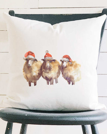 Christmas Sheep - Square Canvas Pillow