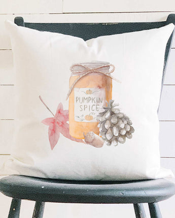 Pumpkin Spice Jar - Square Canvas Pillow