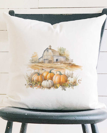 Pumpkin Farm - Square Canvas Pillow