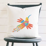 Day of the Dead Hummingbird - Square Canvas Pillow