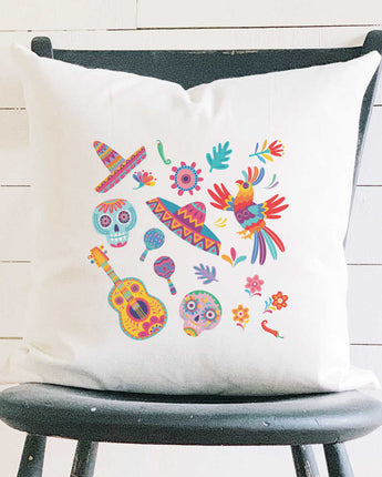 Day of the Dead Party - Square Canvas Pillow