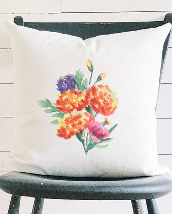 Day of the Dead Marigolds 2 - Square Canvas Pillow