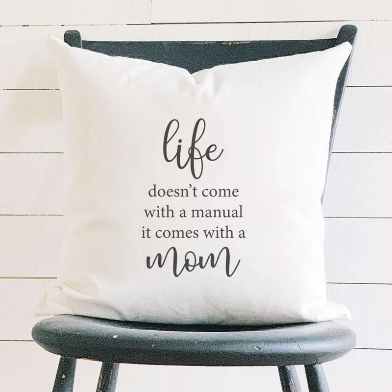 Life Manual Mom - Square Canvas Pillow