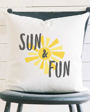 Sun & Fun - Square Canvas Pillow