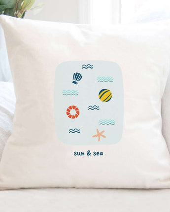 Sun & Sea - Square Canvas Pillow
