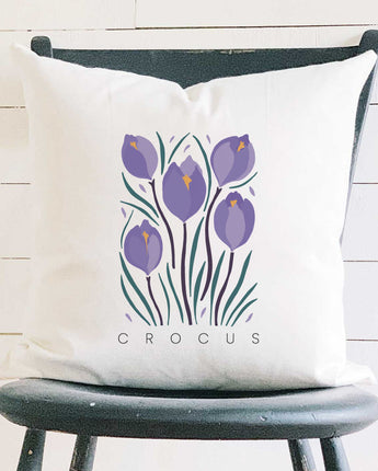 Crocus (Garden Edition) - Square Canvas Pillow