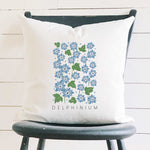 Delphinium (Garden Edition) - Square Canvas Pillow