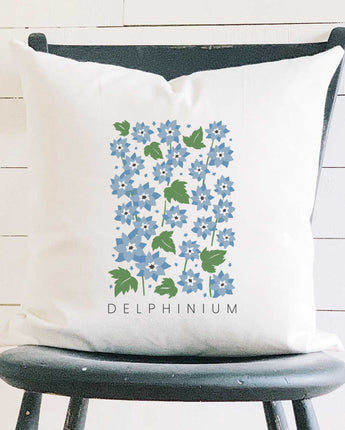 Delphinium (Garden Edition) - Square Canvas Pillow