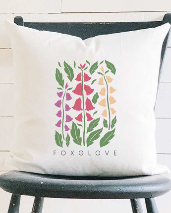 Foxglove (Garden Edition) - Square Canvas Pillow