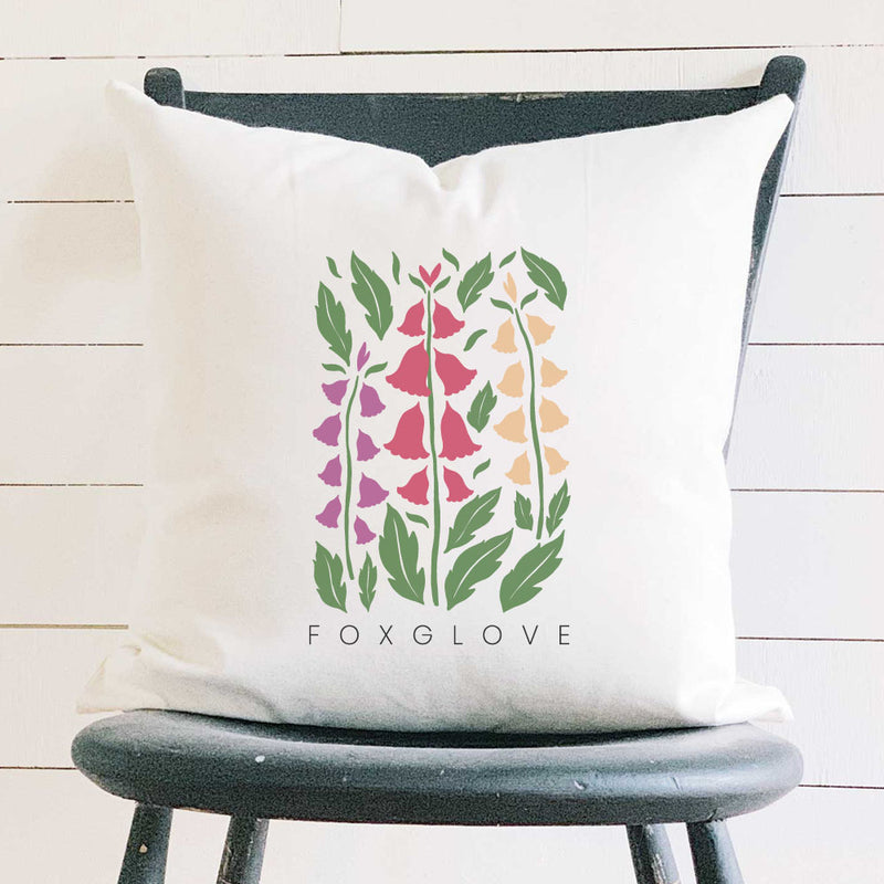 Foxglove (Garden Edition) - Square Canvas Pillow
