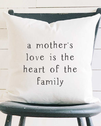 Mother's Love is the Heart - Square Canvas Pillow