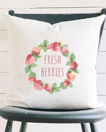 Fresh Berries - Square Canvas Pillow