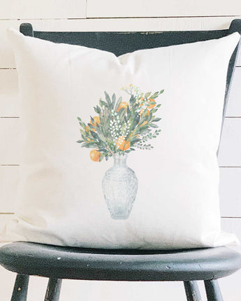 Citrus Vase - Square Canvas Pillow