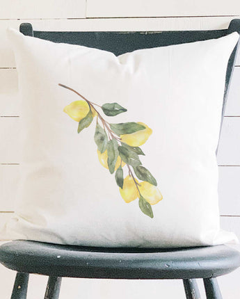 Lemon Branch - Square Canvas Pillow