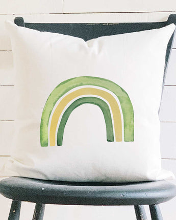 Green Rainbow - Square Canvas Pillow