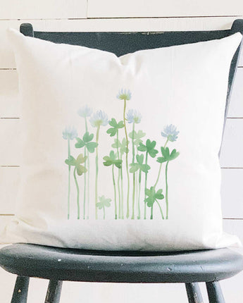 Growing Clover - Square Canvas Pillow