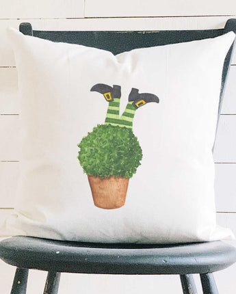 Leprechaun Legs in Plant - Square Canvas Pillow