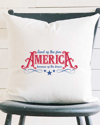 America Land of the Free - Square Canvas Pillow