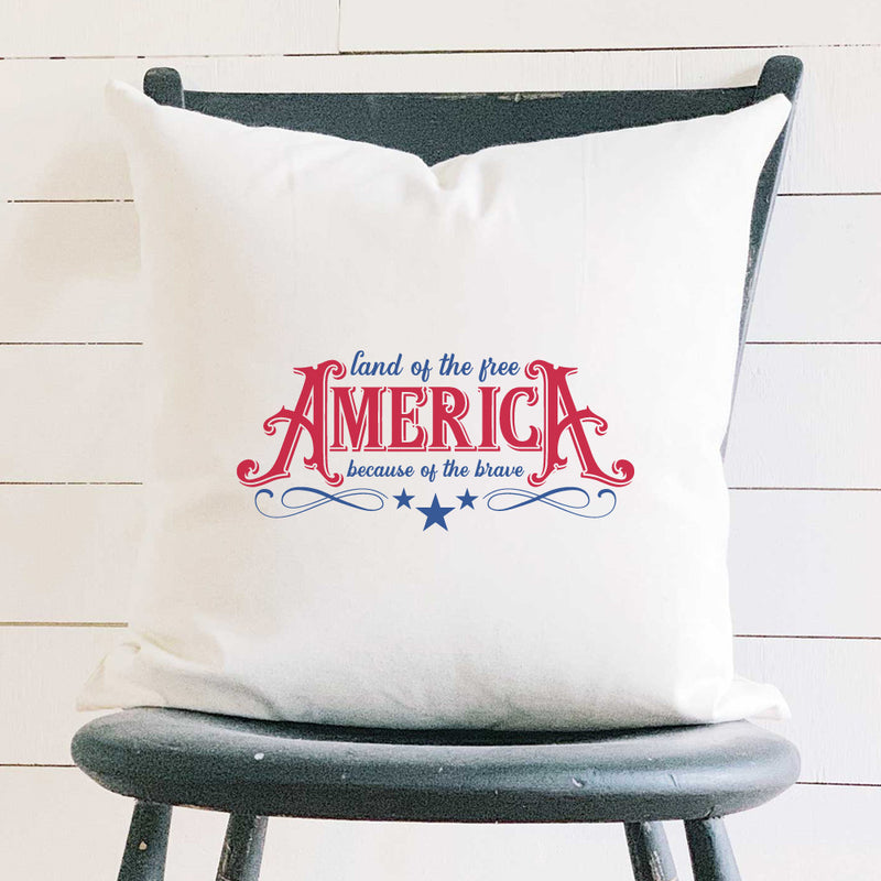 America Land of the Free - Square Canvas Pillow