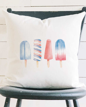 Patriotic Popsicle - Square Canvas Pillow