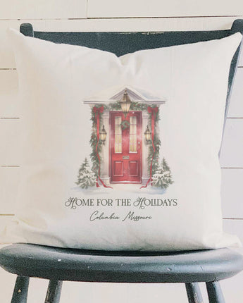 Home for the Holidays - Custom Square Canvas Pillow