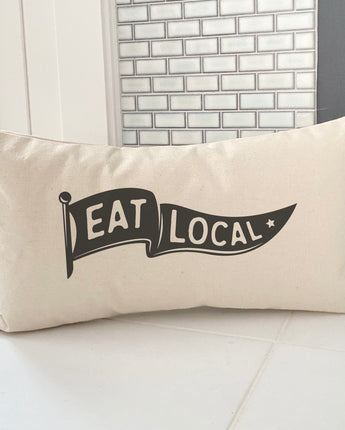 Eat Local - Rectangular Canvas Pillow