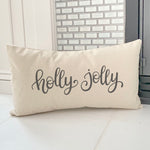 Holly Jolly - Rectangular Canvas Pillow