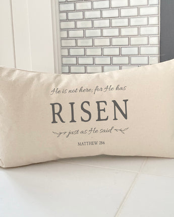 He Has Risen - Rectangular Canvas Pillow