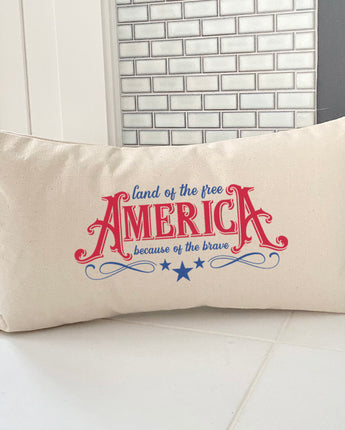America Land of the Free - Rectangular Canvas Pillow