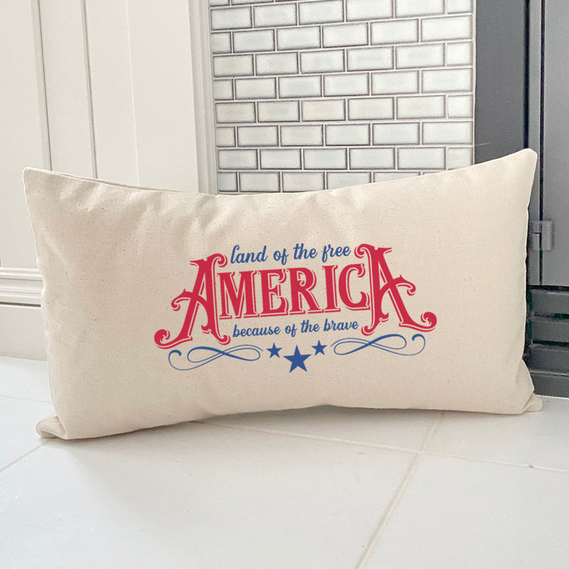 America Land of the Free - Rectangular Canvas Pillow