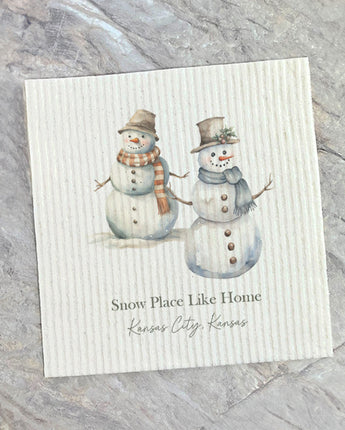 Snow Place Like Home - Custom Swedish Dish Cloth