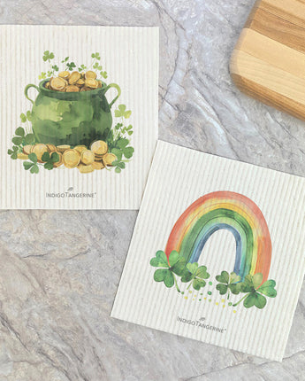 Lucky Rainbow - St. Patrick's Day 2pk Swedish Dish Cloth