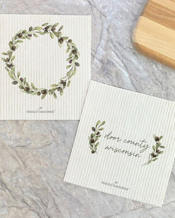 Olive Frond - Custom 2pk Swedish Dish Cloth