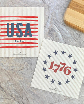 1776, USA 2 pk - Swedish Dish Cloth