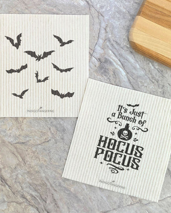 Bats, Hocus Pocus 2pk - Swedish Dish Cloth