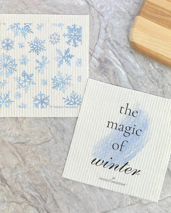 Snowflake Pattern, Magic Winter 2pk - Swedish Dish Cloth