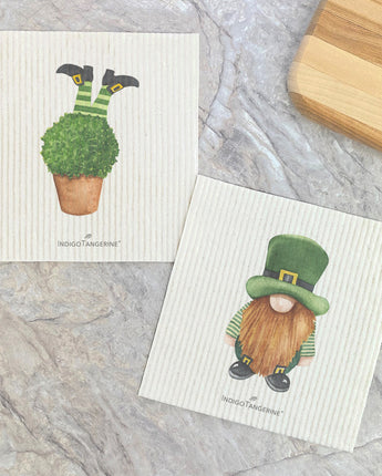 Leprechaun, Legs in Plant 2pk - Swedish Dish Cloth