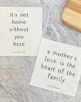 Mother's Love & It's Not Home 2pk - Swedish Dish Cloth