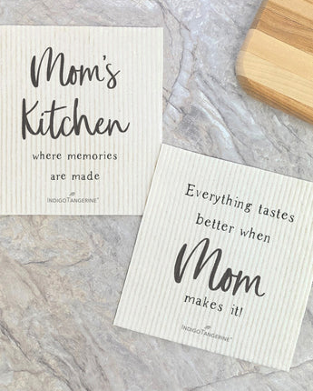 Mom's Kitchen & Mom's Cooking  - 2pk Swedish Dish Cloth