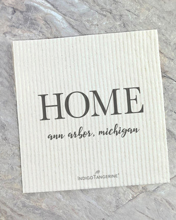 Home with City and State - Swedish Dish Cloth