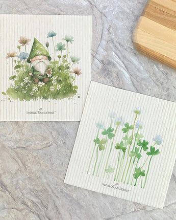Growing Clover, Irish Gnome 2pk - Swedish Dish Cloth