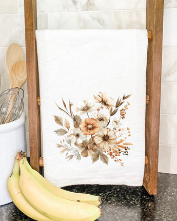 Fall Flowers - Customizable Cotton Tea Towel